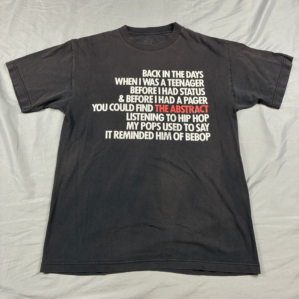 ALIFE 2008 T-Shirt Medium Black A Tribe Called Quest Lyrics To Go! Graphic Q-Tip